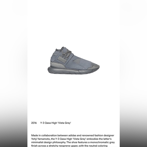 Adidas Y-3 Qasa High \'Vista Grey\'